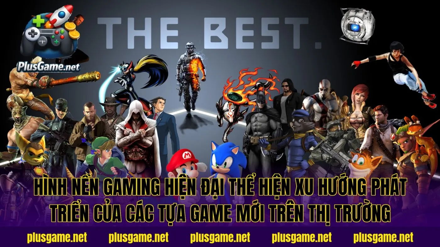 Hình nền gaming hiện đại thể hiện xu hướng phát triển của các tựa game mới trên thị trường